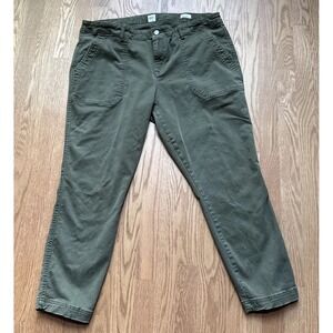 Gap Cargo Pants Women's Size 18‎ Skinny Ankle Olive Green Earthtone